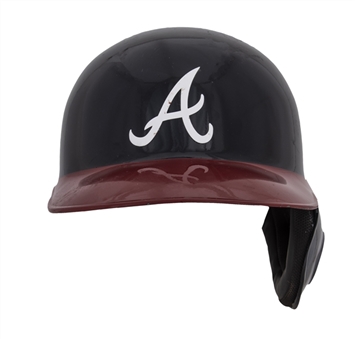 2018 Ozzie Albies Game Used Atlanta Braves Batting Helmet Used For 1st Postseason Game at SunTrust Park (MLB Authenticated)